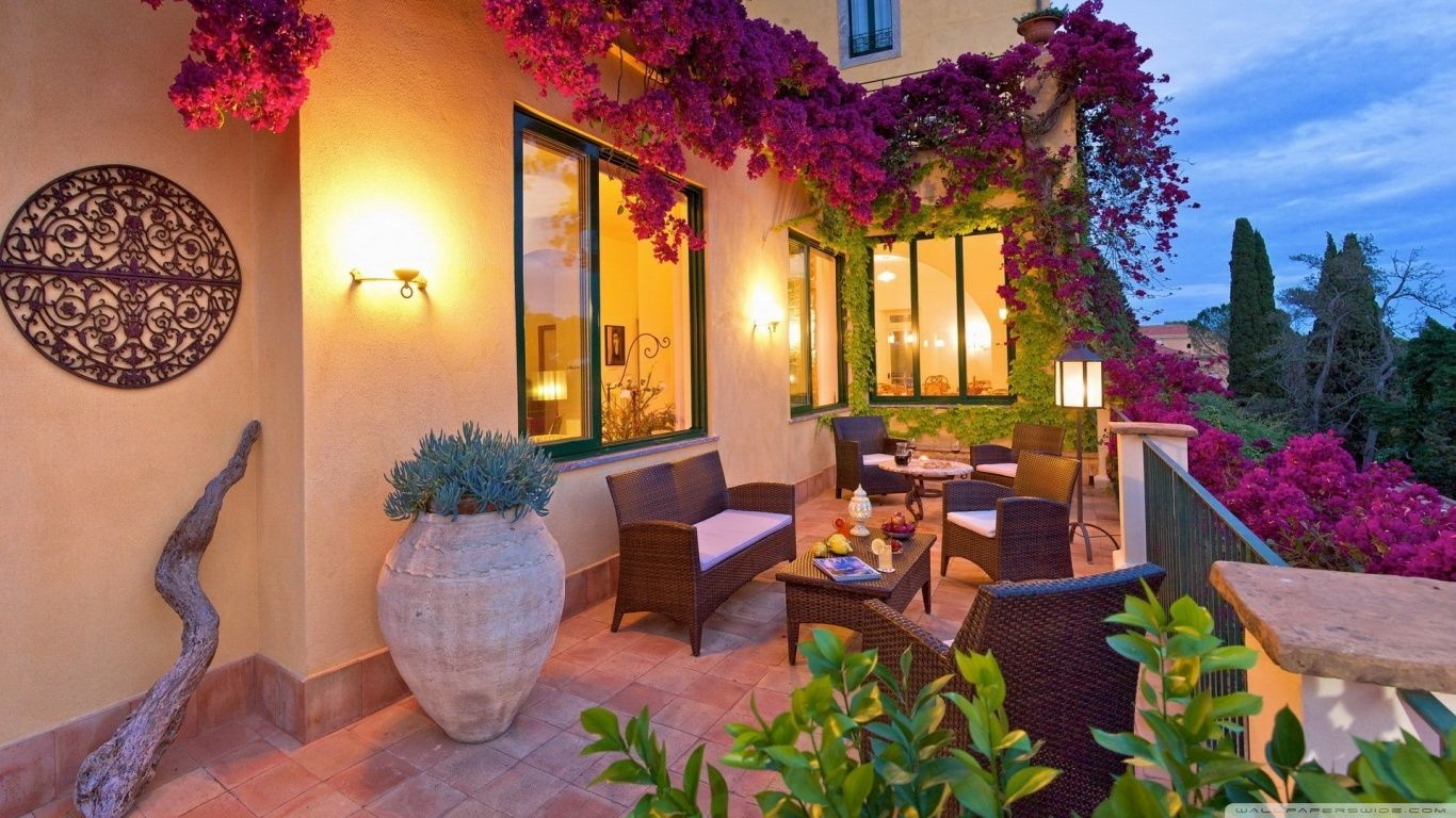 1366x768 Beautiful House Terrace HD desktop wallpaper High Definition