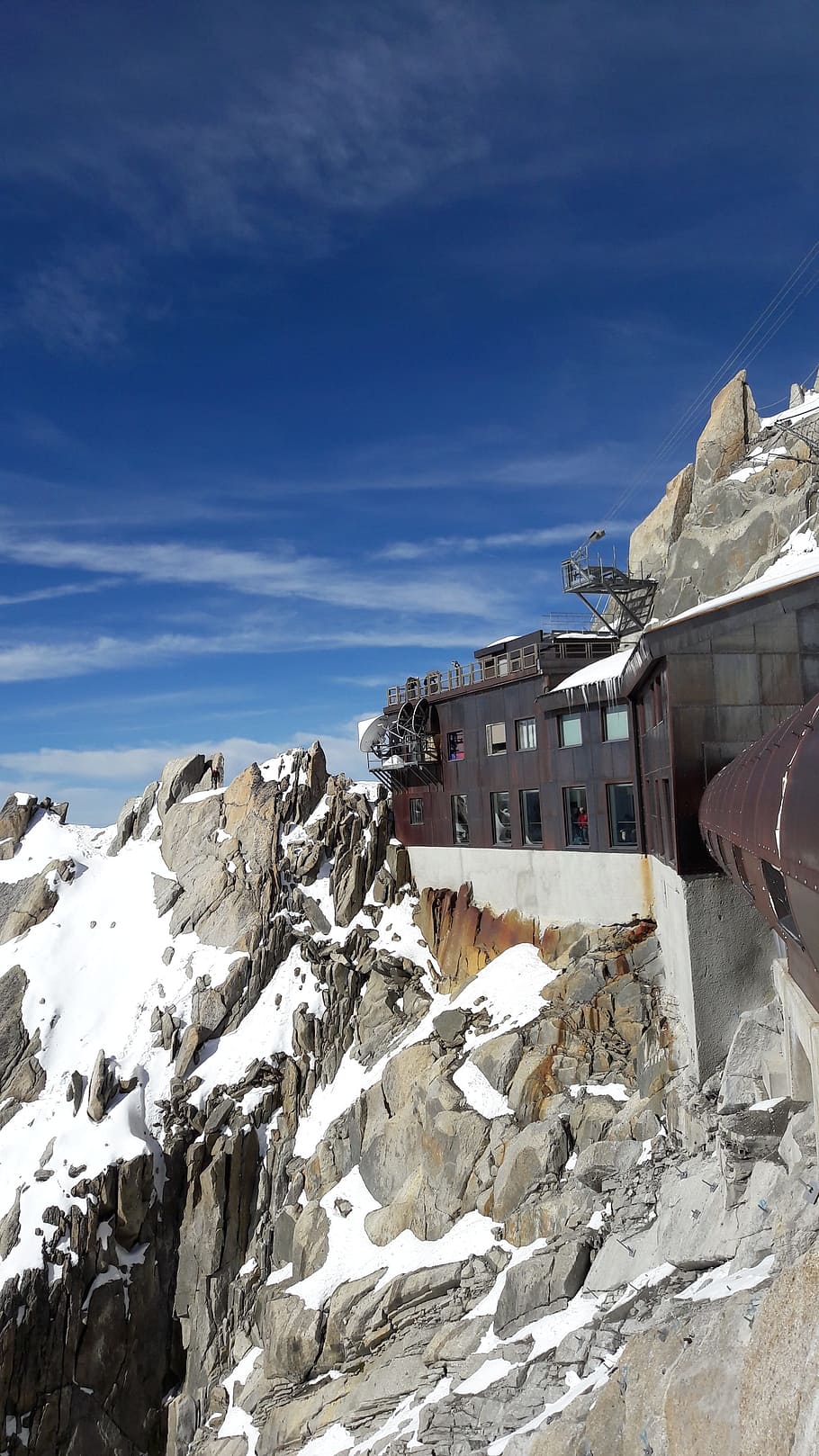 910x1618 HD wallpaper: terrace mont blanc, aiguille du midi, chamonix, cold