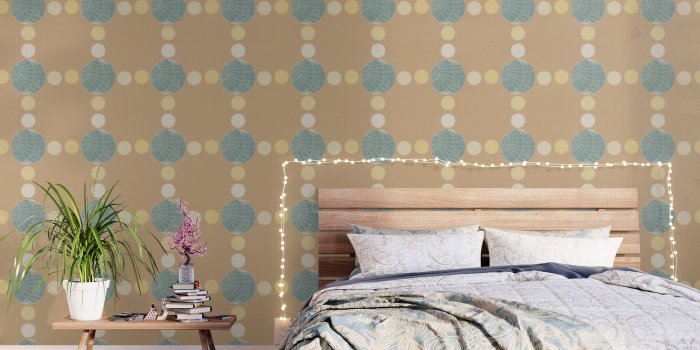 1500x1500 Bohemian Moon - Mid Century Modern Circles Wallpaper by anutu