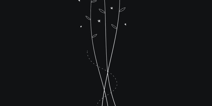 1400x2100 Minimal flowers and a moon background | Royalty free vector - 1227239