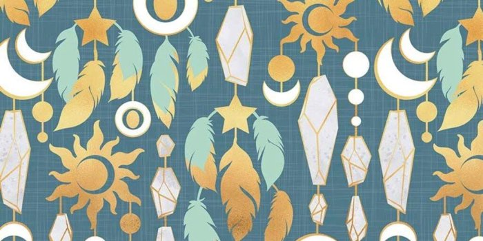 1024x1024 A boho curtain with feathers and hanging moon phases, suns…