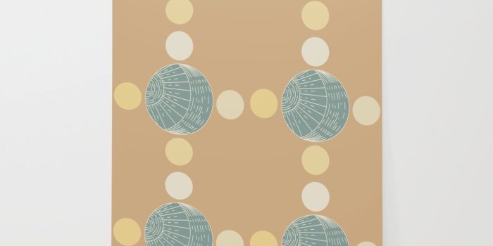 1500x1500 Bohemian Moon - Mid Century Modern Circles Wallpaper by anutu