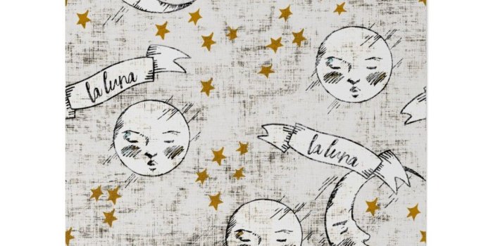 1024x1024 Wallpaper Roll Full Moon Stars Bohemian Sky Astrology Texture 24in