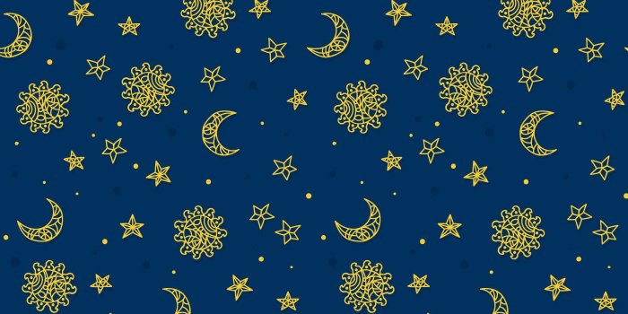 1400x980 Sun, Moon And Sun Gipsy Seamless Pattern - Download Free Vectors
