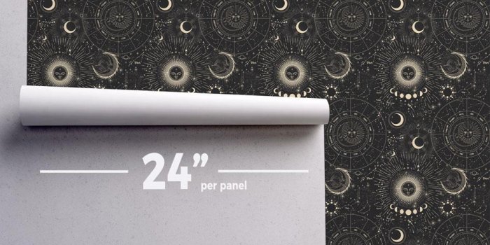 946x1000 Dark Moon Phases Wallpaper | Removable Wallpaper | Eazywallz