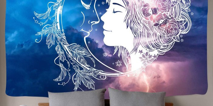 1500x1500 Amazon.com: DBLLF Vintage Goddess and Moon Tapestry Wall Hanging