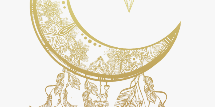 860x1076 boho #gold #bohemian #moon #freetoedit - Tatto Dream Catcher With
