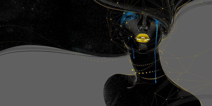 2560x1600 Female Art Wallpaper dark girls, Geometry, geometry face, Girl