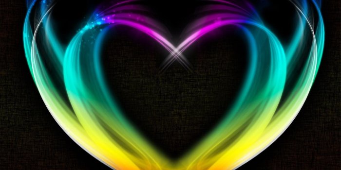 1920x1080 Download wallpaper 1920x1080 heart, rainbow, smoke, colorful full