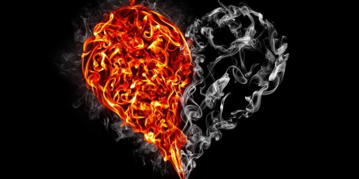 1920x1200 Smoke heart and fire heart art - Wallpaper | GFXHive | Love