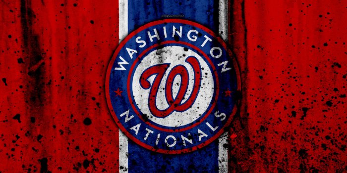 3840x2400 Download wallpapers 4k, Washington Nationals, grunge, baseball