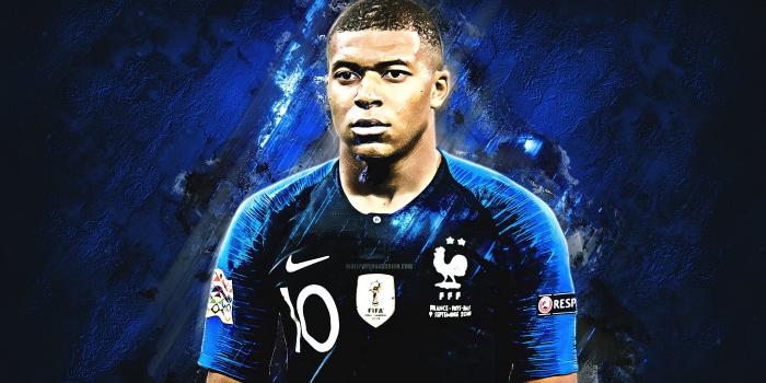 2880x1800 Download wallpapers Kylian Mbappe, grunge, France national