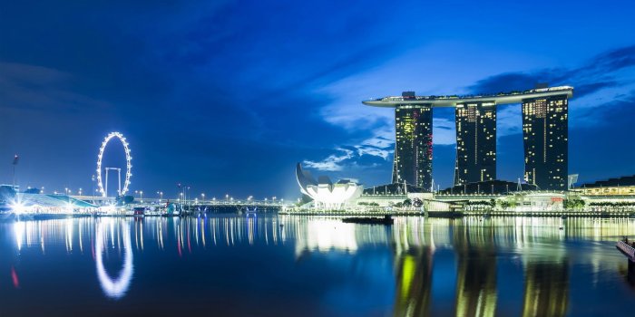 1920x1080 Singapore at night wallpaper - World wallpapers - #19141