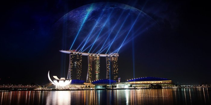 1920x1080 Full HD Wallpaper marina bay light singapore night, Desktop