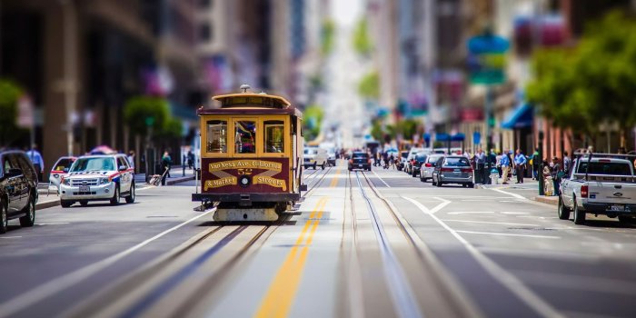 2048x1365 San Francisco, City, Street, Tilt Shift, Tram, Cityscape, Car