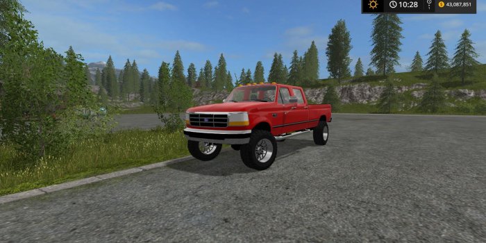 1600x900 FS17 1996 FORD F-350 V2 - Farming simulator 19 / 17 / 15 Mod