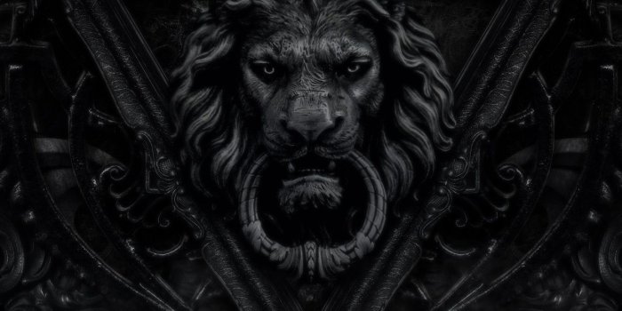 1280x1280 Dark Gothic Lion Ultra HD Desktop Background Wallpaper for 4K UHD