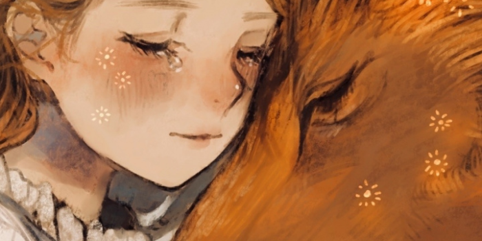 720x1280 Download 720x1280 wallpaper Lion and girl, fantasy, artwork