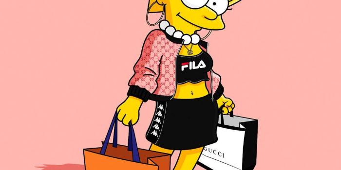 1080x1080 Simpsons Gucci Wallpapers