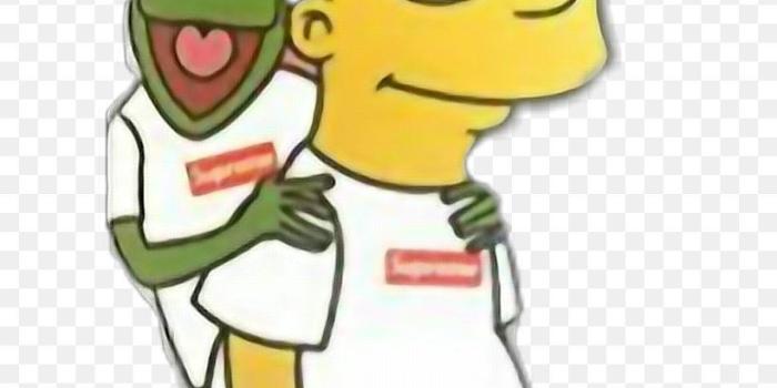 820x1240 Bart Simpson Kermit The Frog Supreme Cartoon, PNG, 628x1240px