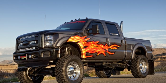 5393x3451 Mickey Thompson Ford F-250 Super Duty 5k Retina Ultra HD Wallpaper