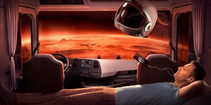 1332x850 Wallpaper stay, man, helmet, F-Max, Ford Trucks images for desktop
