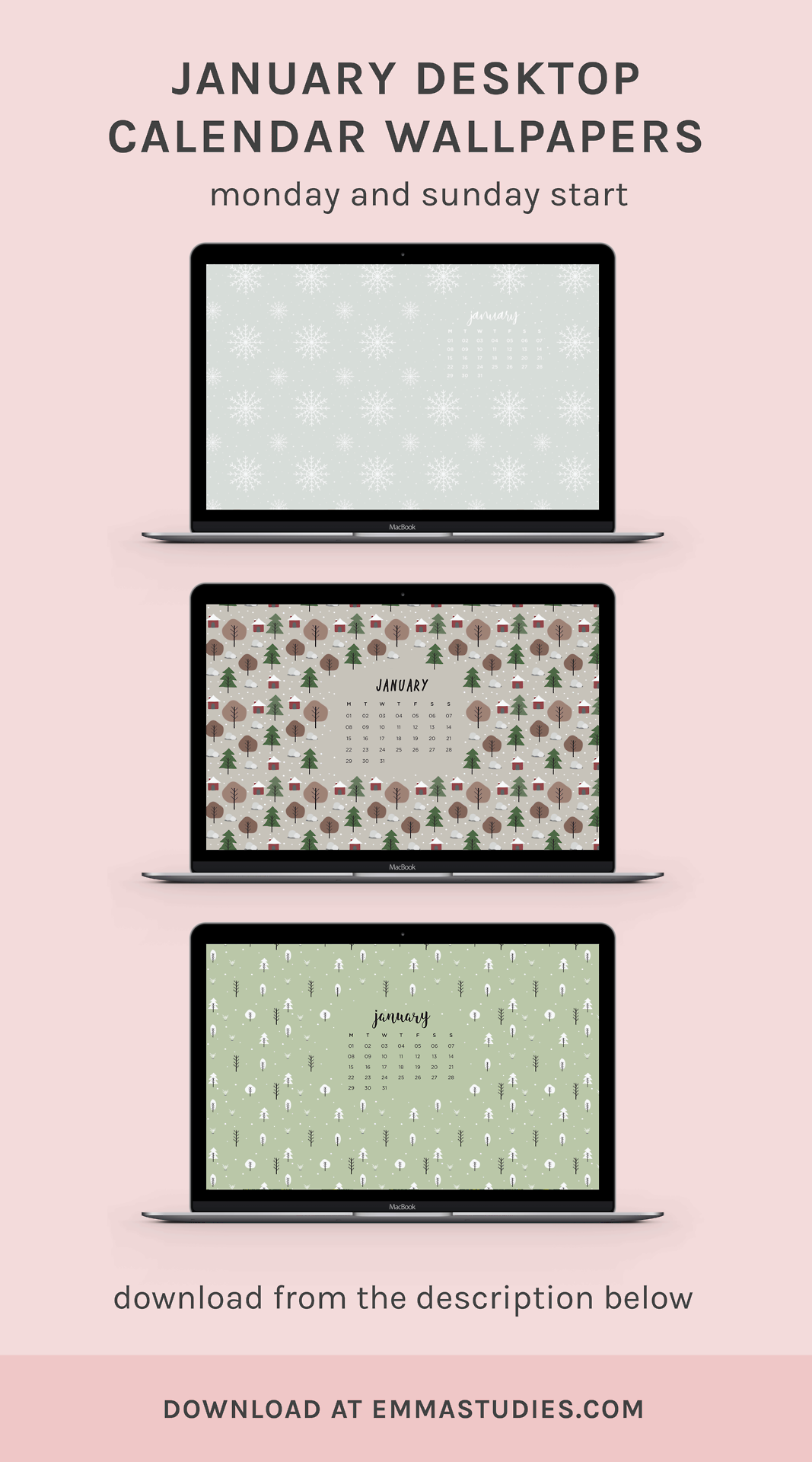 1067x1920 emma's studyblr — January Winter Desktop Wallpapers Here are three...