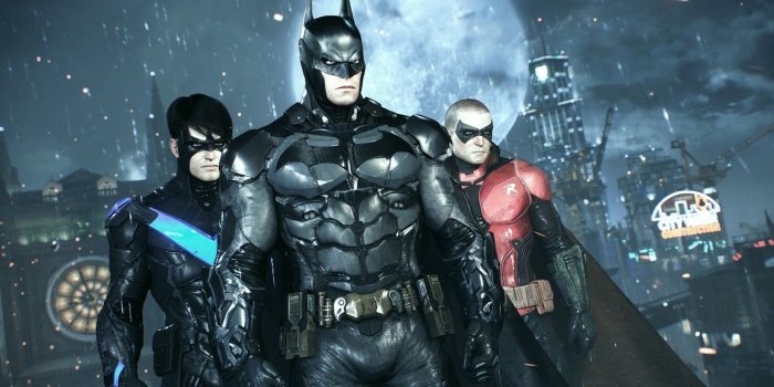 1332x850 Wallpaper City, Batman, Robin, Nightwing, Arkham Knight images for