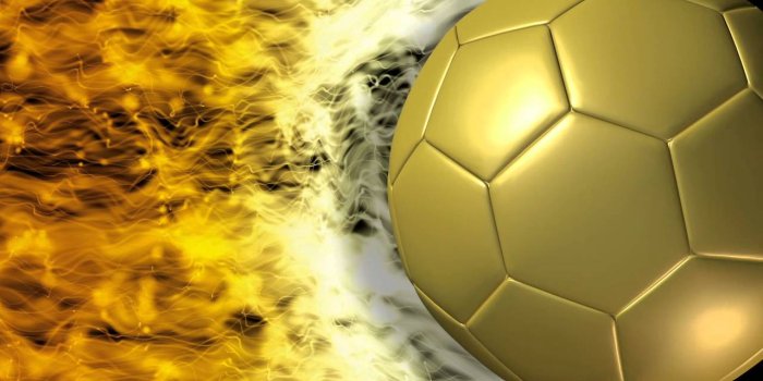 1280x720 Gold Soccer Ball Video Background Loop