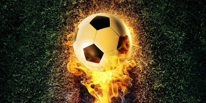 2560x2560 Soccer Ball Flames Wallpapers