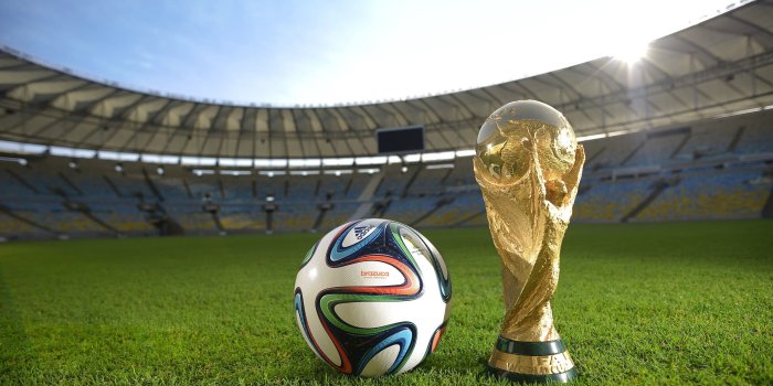2560x1600 Gold soccer trophy, FIFA World Cup, Brazil, stadium, soccer HD