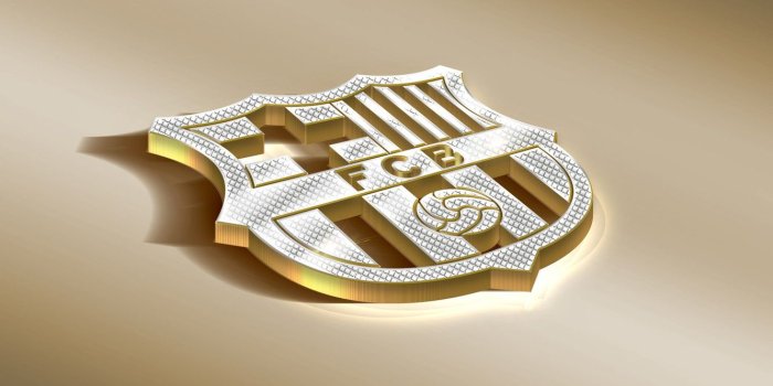 1332x850 Photo Wallpaper Logo, Golden, Football, Soccer, Fc - Fc Barcelona