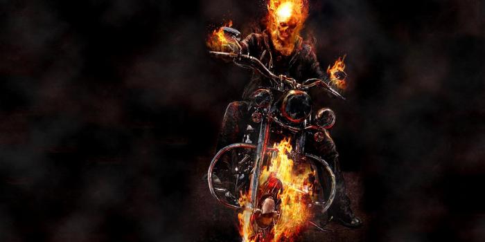 2560x1600 Comics Ghost Rider Marvel Comics Fire Chain Motorcycle HD
