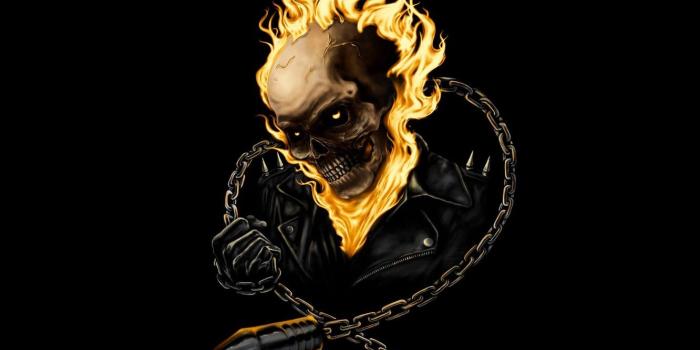 1332x850 Wallpaper skull, chain, Ghost Rider, Ghost, racer images for
