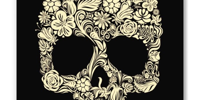 1106x1106 Vintage Floral Sugar Skull Photo Print | Zazzle.com | Skull