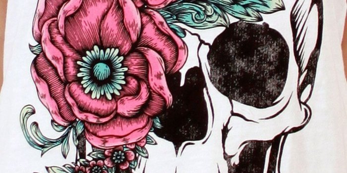 1000x1400 skull with flowers designs - Dusmun