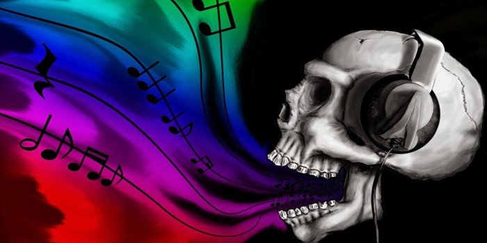 1366x768 Emo punk Wallpapers | Headphones art, Skull wallpaper, Skull