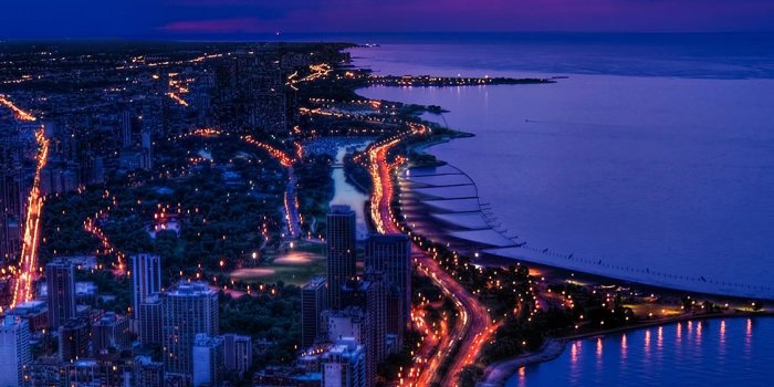 1125x2436 mh45-chicago-city-night-sky-view-scape-ocean-beach - Papers.co
