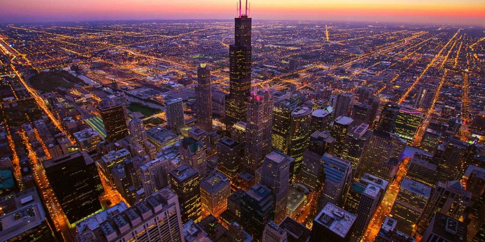 2048x1267 Sunset over Chicago | Download Wallpapers