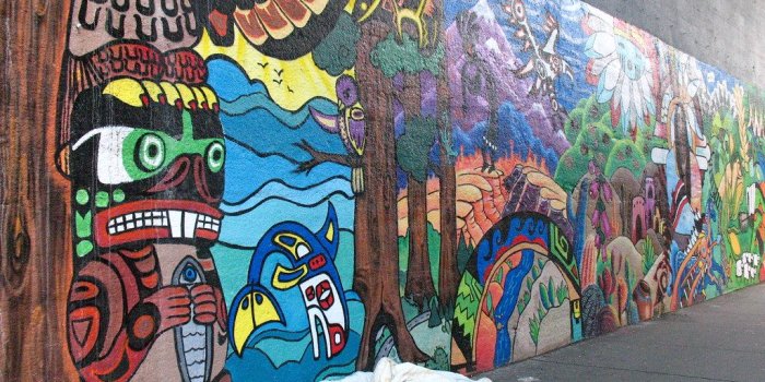 1024x768 Native American inspired graffiti in Astoria, NYC | Located …