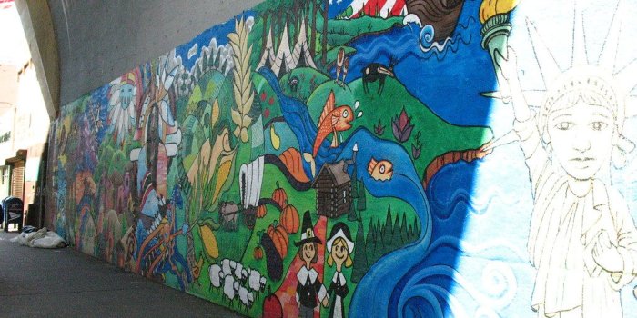 1024x768 Graffiti Inspired by Native American Art in Astoria, Queen…