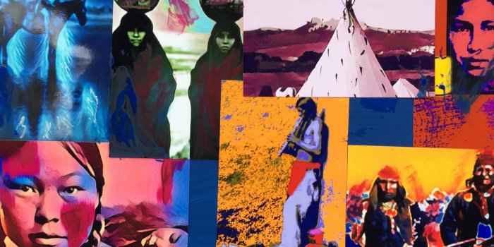 1920x1440 NATIVE AMERICAN INDIAN COLLAGE Collage by Stephen Peace | Saatchi Art