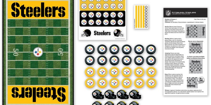 2000x2000 MasterPieces NFL Pittsburgh Steelers Team Checkers - Walmart.com