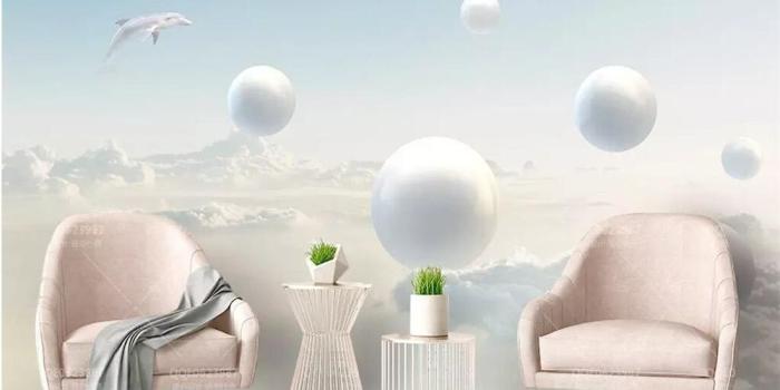 1000x800 wellyu Custom wallpaper 3d photo murals dolphin blue sky white