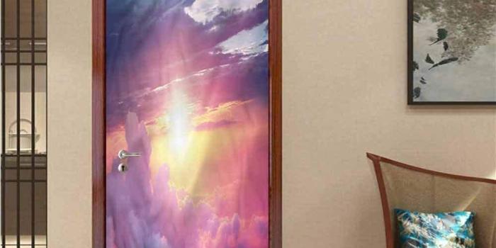 1000x1000 Amazon.com: Sun,3D Door Wallpaper Surreal Sky Fluffy Clouds for