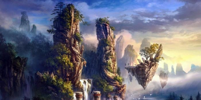 1920x1222 nature, Landscapes, Fantasy, Art, Paintings, Trees, Forest, Jungle