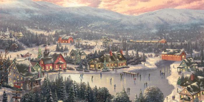 3000x2027 Thomas Kinkade Winter Wallpaper ·① WallpaperTag