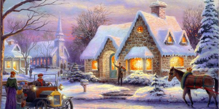 2560x1600 Christmas Church Scenes Wallpapers