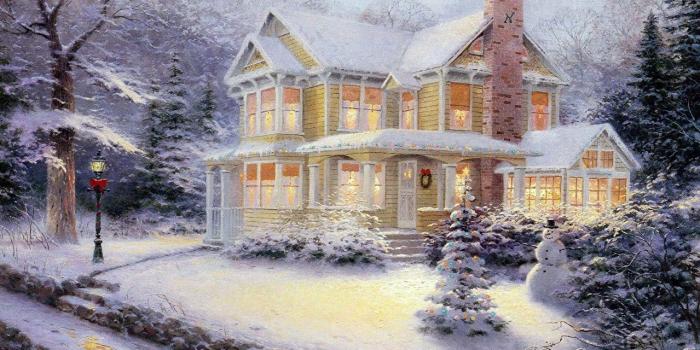 1279x1024 Images Thomas Kinkade victorian christmas Pictorial art