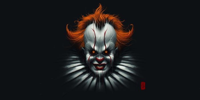 3840x2400 Download 3840x2400 wallpaper clown, face, creepy, minimal, 4k